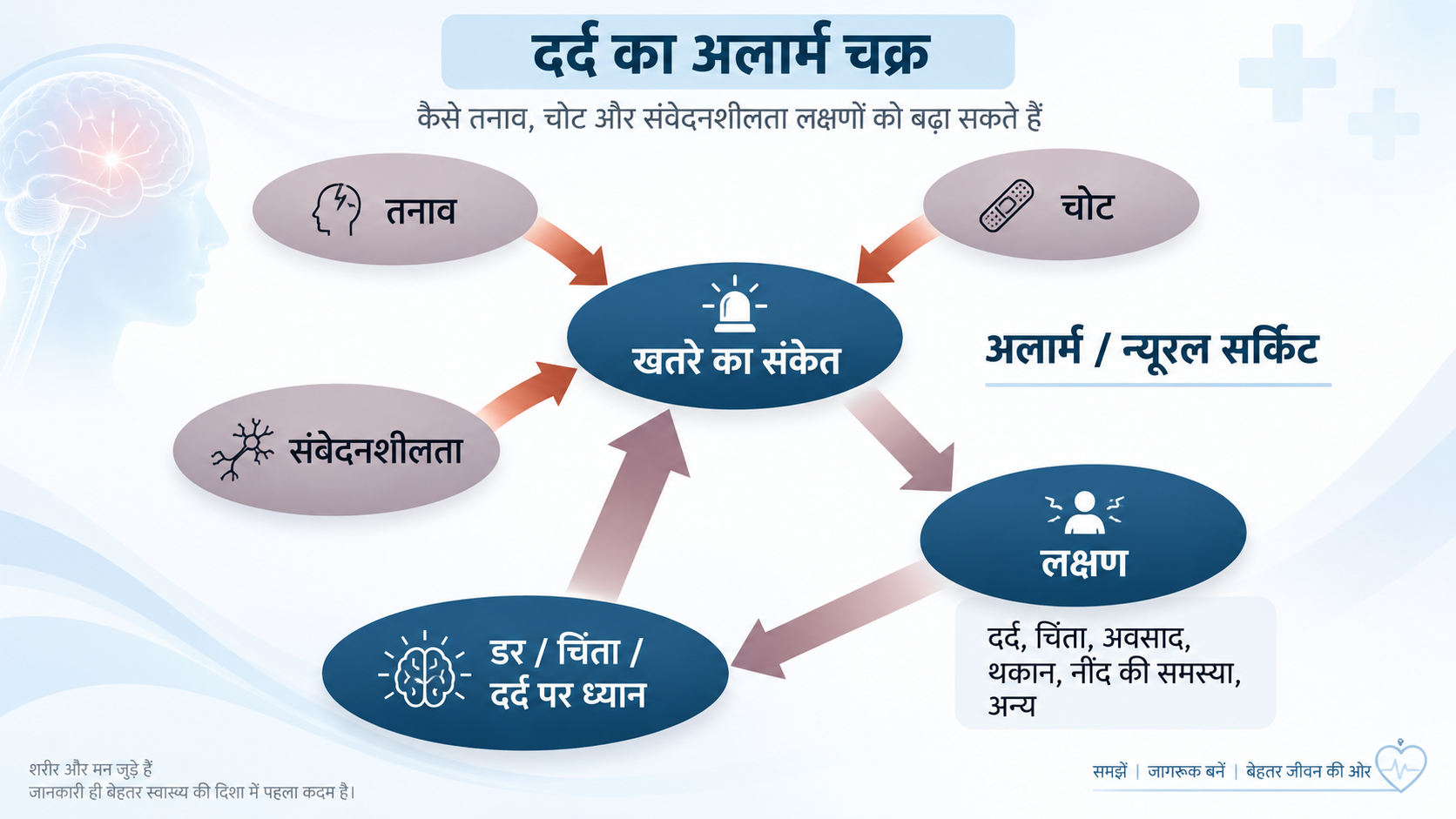 दर्द के सुरक्षा-अलार्म का मॉडल